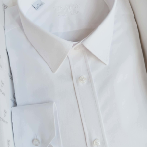 ELEGANCKA BIAŁA KOSZULA MĘSKA TRAFOX SATYNOWA DŁUGI RĘKAW 42 SLIM 176/182