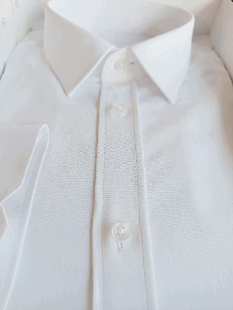ELEGANCKA BIAŁA KOSZULA MĘSKA TRAFOX DŁUGI RĘKAW 46 REGULAR 176/182 - obrazek 2