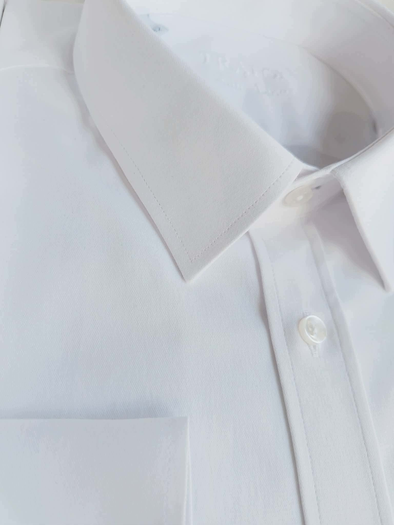 ELEGANCKA BIAŁA KOSZULA MĘSKA TRAFOX DŁUGI RĘKAW 46 REGULAR 176/182 - obrazek 5